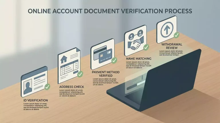 SpinDog KYC and verification checklist with ID, address proof, payment ownership and account-name match for UK readers